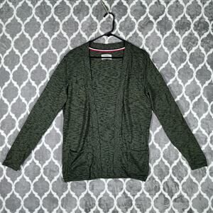 Jack & Jones Cardigan Men Small Green Heather Open Front Knit Sweater
